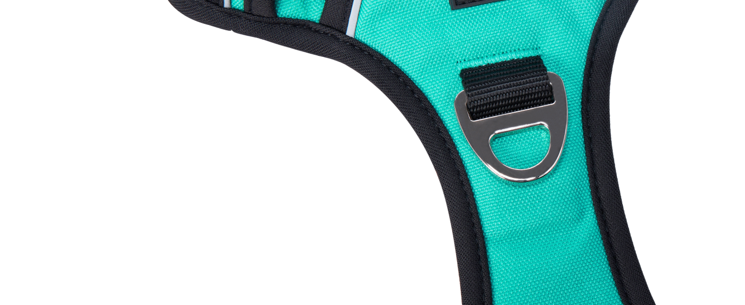 Нашийник для собак великих порід, антинатяг, світловідбиваючий, дихаючий, зручний, безпечний, м'який, зелений, XL, упаковка 1 шт.