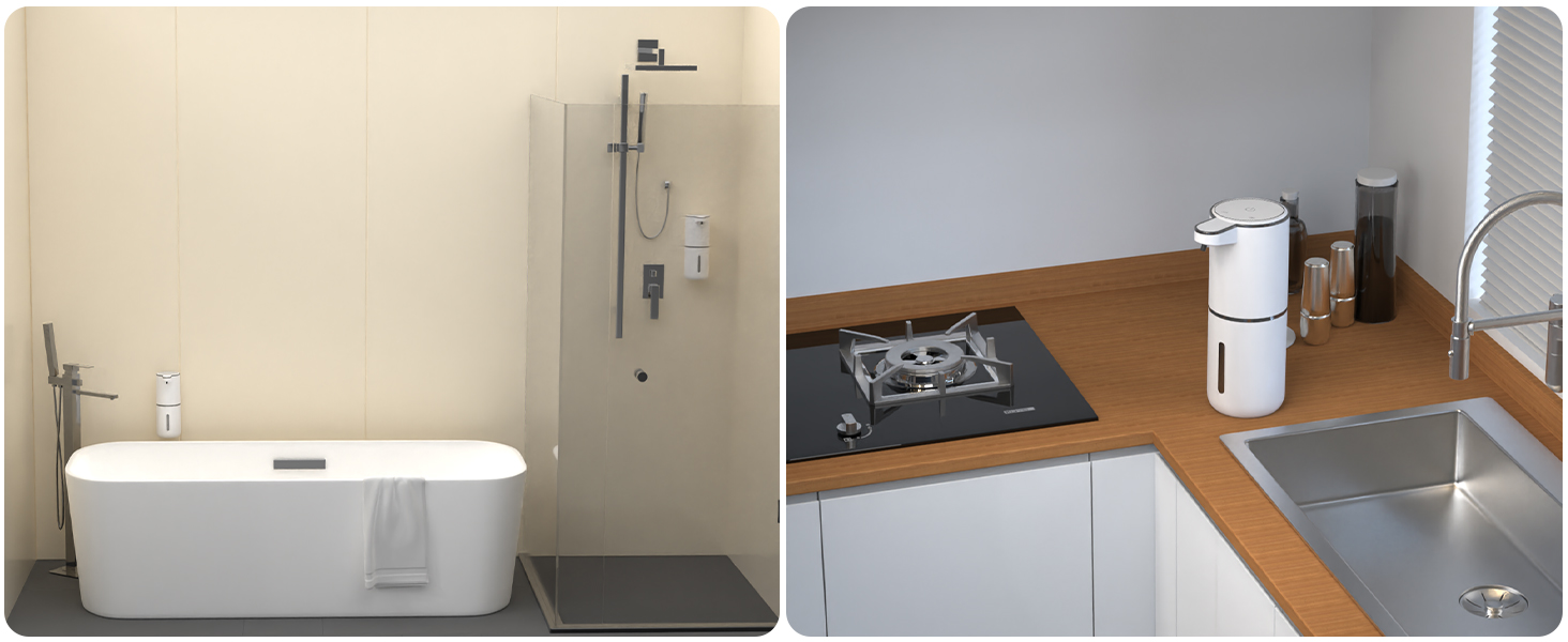 Автоматичний диспенсер для мила Dalugo USB-C, електричний сенсорний дозатор мила з 4 рівнями регулювання, для кухні та ванної кімнати, білий