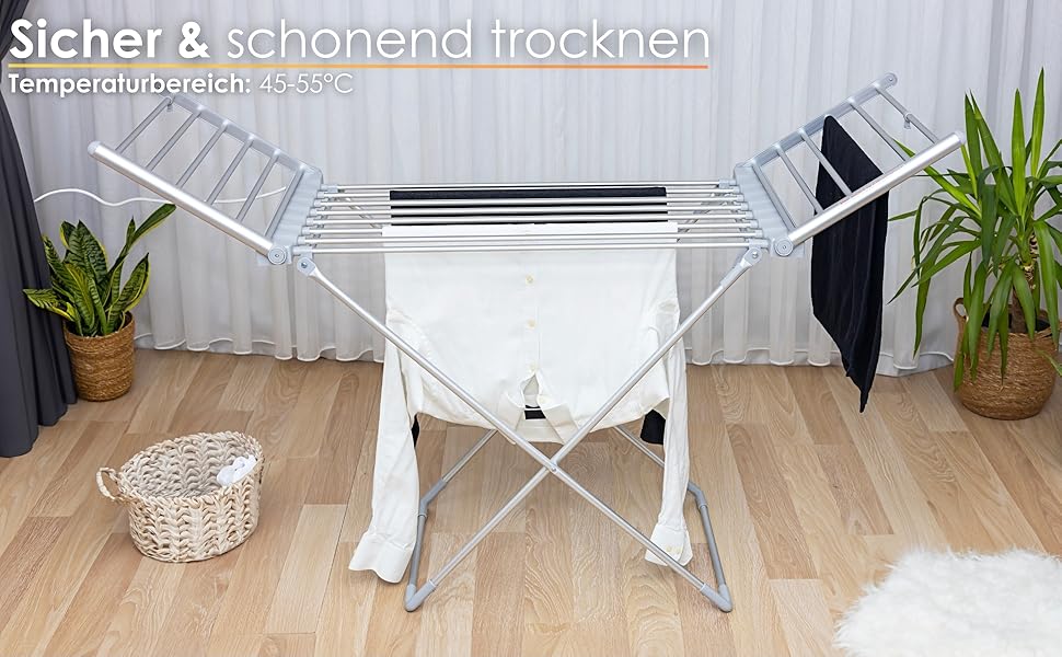 Електрична сушилка для білизни Zilan з підігрівом XXL, сушилка для одягу, стійка для сушіння, сушилка для білизни