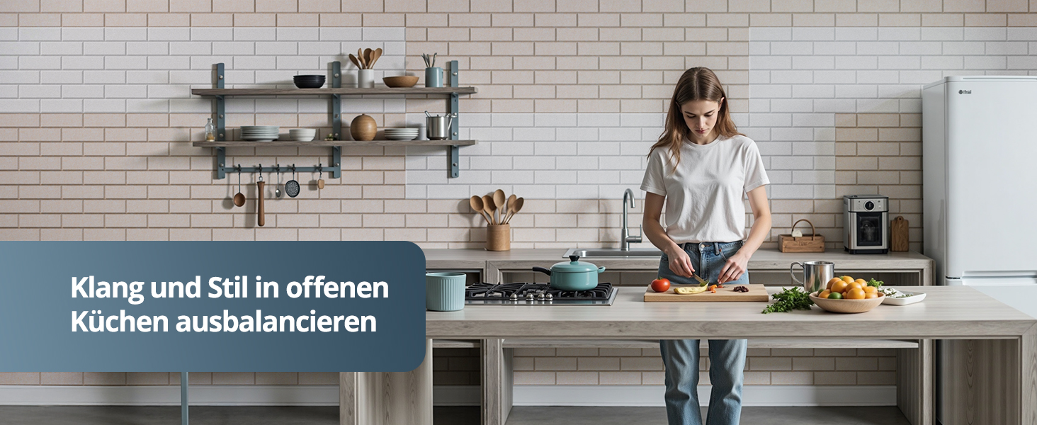 Акустичні панелі Kuchoow самоклеючі звукопоглинаючі плити 30x30x0,9 см, чорні (12 шт) для студії, офісу та звукоізоляції стін