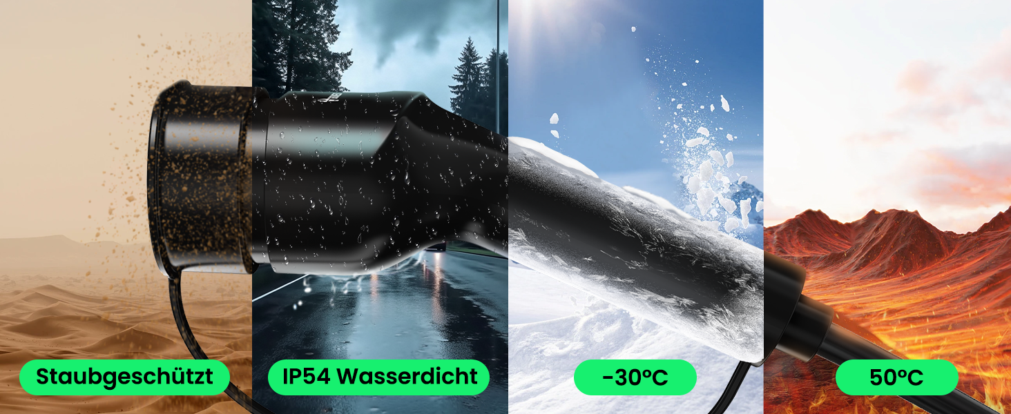 Кабель зарядки GONEO Typ 2 (11кВт, 16А) 8м для електромобілів (Tesla, BMW, VW, Audi), IP54, водонепроникний, з TPU, у комплекті сумка