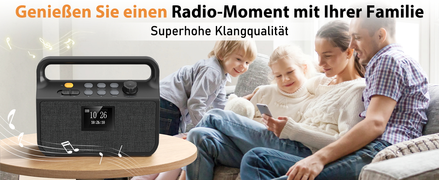 Портативний Bluetooth радіоприймач з DAB/FM, потужний Power Bank 20000mAh, TFT-екраном, TF-картою та AUX — універсальне аварійне радіо для кемпінгу та відпочинку на природі