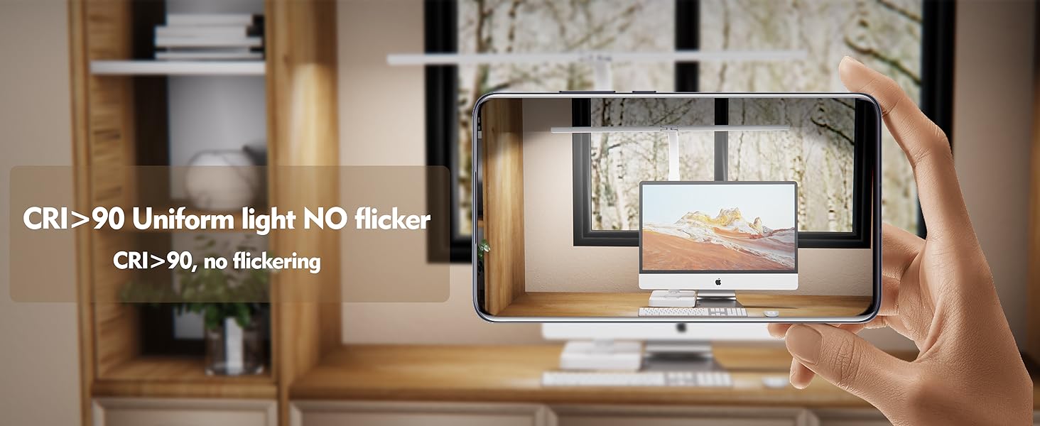 LED лампа для столу Doppelkopf з регулюванням яскравості, 24W, 80см, для дому/офісу, денне світло, лампа-лебідь, з підставкою для телефону