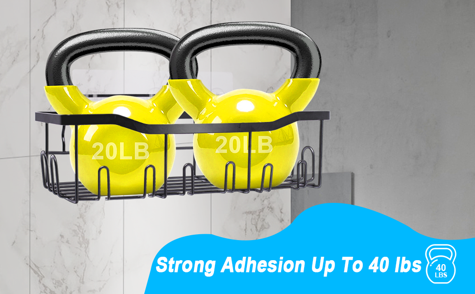 Дзеркальна поличка для душу WAOAW без свердління, 2 шт. Чорний, нержавіюча сталь, для шампуню, гелю для душу, мила, косметики