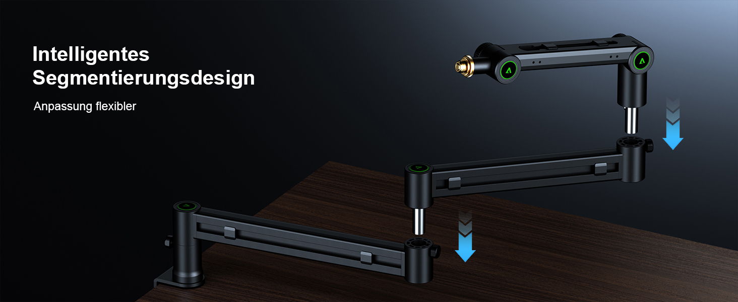 Кріплення для мікрофона Aokeo AK-58i – низькопрофільний тримач для HyperX QuadCast, Elgato Wave, Shure SM7B, Blue Yeti, Blue Snowball