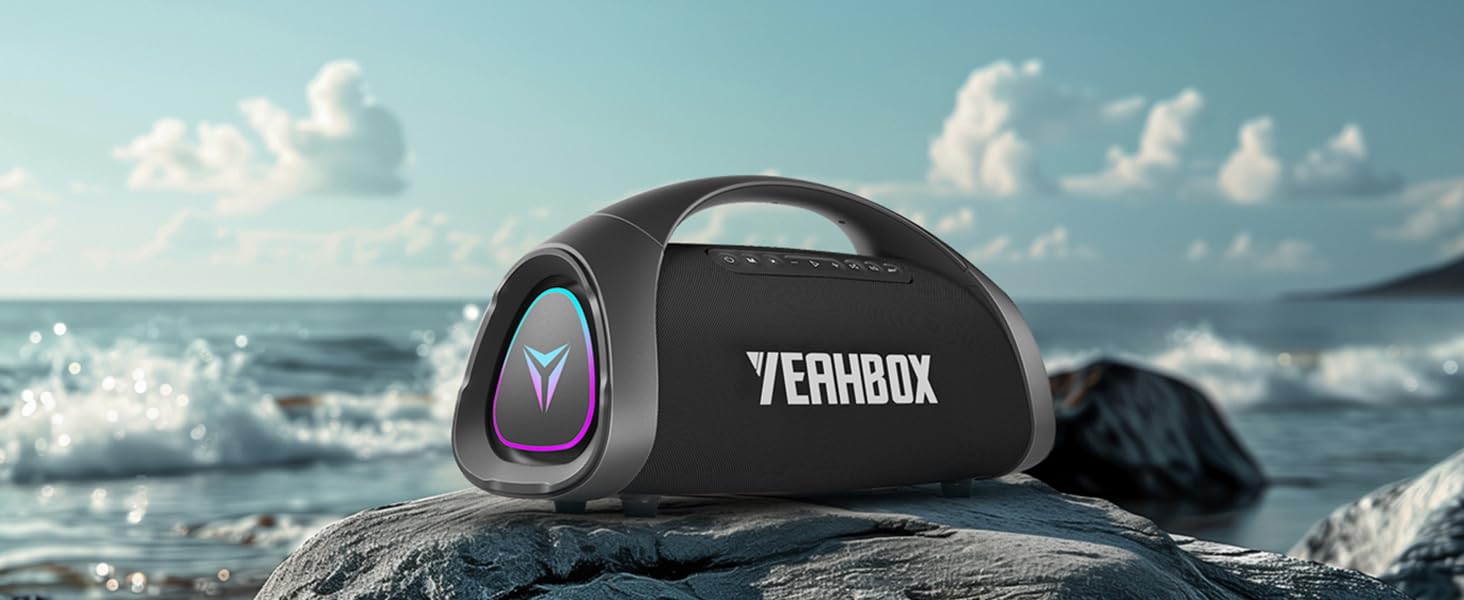 Портативна Bluetooth колонка YEAHBOX Sonic Boom Max 300W з басами, IP67, чорна