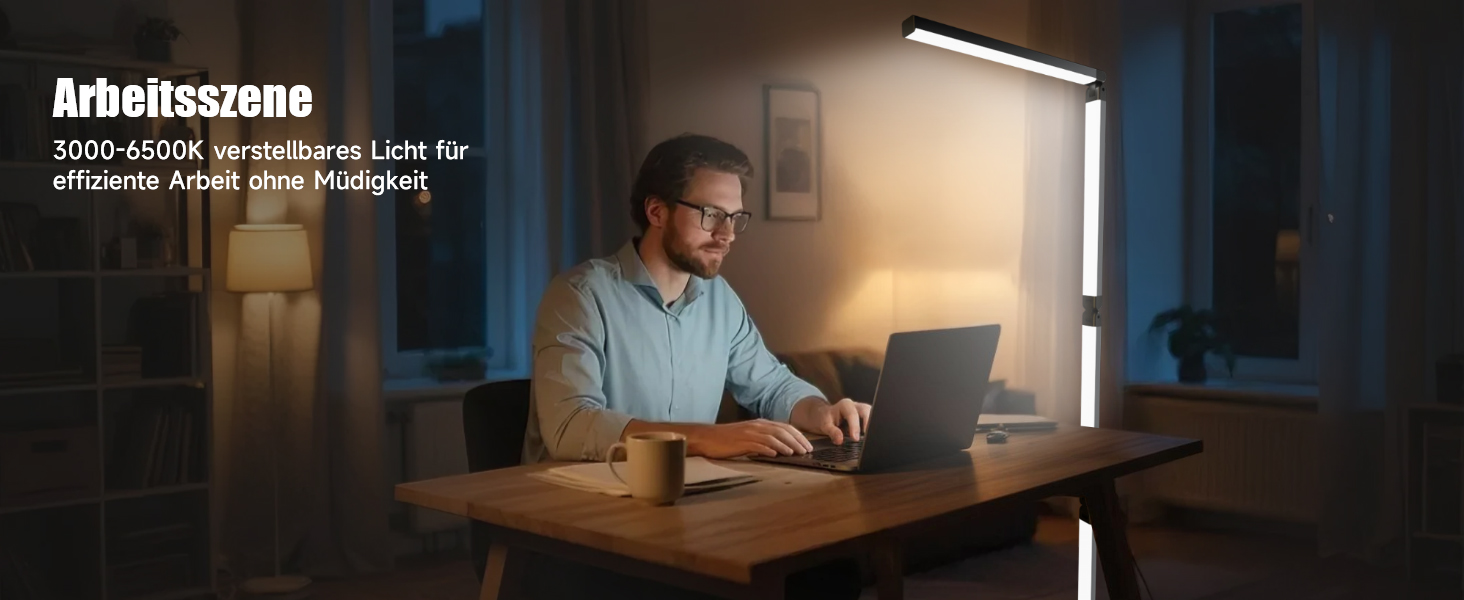 LED лампа Electight RGB для столу з регулюванням яскравості, 800 люмен, складний дизайн, пульт дистанційного керування та додаток, 16 мільйонів кольорів, 99 режимів, синхронізація з музикою та таймер, для читання, офісу та ігор (170см)