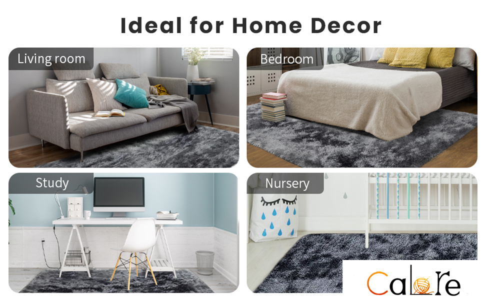 Килим Calore для вітальні, спальні: м'який, шорсткий, сучасний, для дому, 200 x 250 см (сіро-білий)