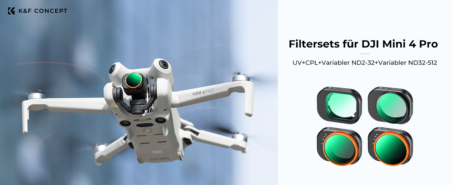 Набір фільтрів K&F Concept Mini 4 Pro: ND, CPL, UV - 6 шт. (ND2-32, ND32-512, CPL, UV) для DJI Mini 4 Pro