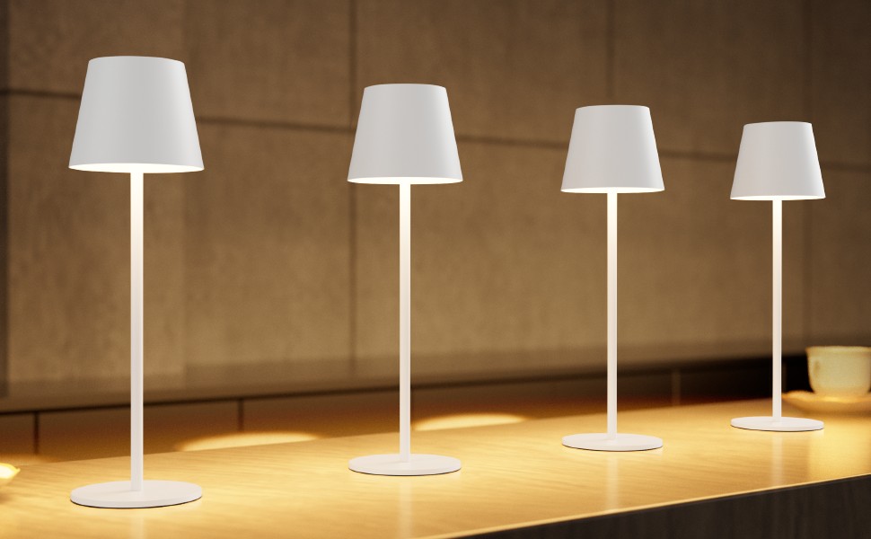 LED настільна лампа K-Bright з регулюванням яскравості, акумуляторна, бездротова, 3000K/4000K/6000K, 3 колірні температури, USB-C, IP54, вологостійка, чорна, 1 шт.