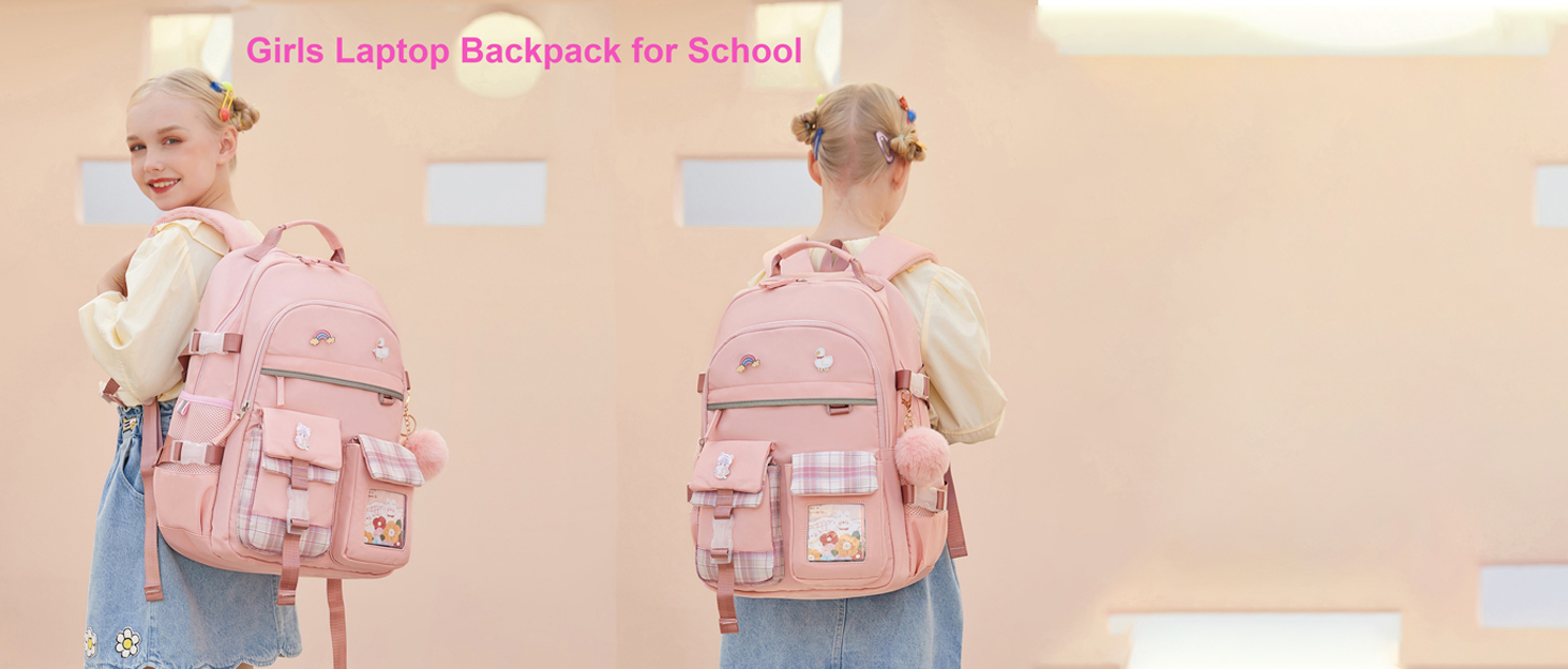 Чорний рюкзак для ноутбука 15.6 дюймів: шкільний, для подорожей, з захистом від крадіжок, великі кишені для книг