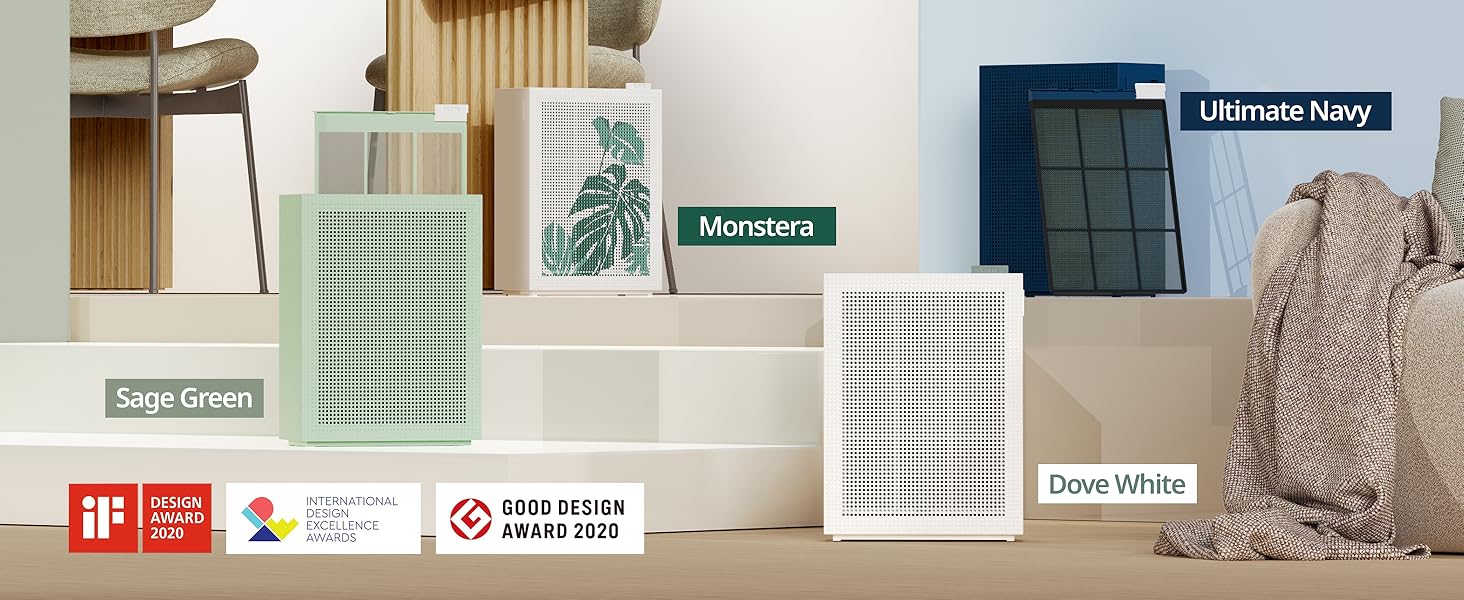 Повітряний очисник COWAY AIRMEGA 150: GreenHEPA™, ECARF, для кімнат до 73 м², білий