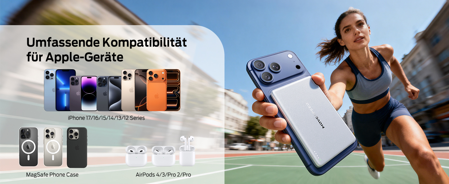 Power Bank Magsafe 5000mAh Slim (Білий перламутр) - Бездротовий магнітний акумулятор для iPhone та Samsung