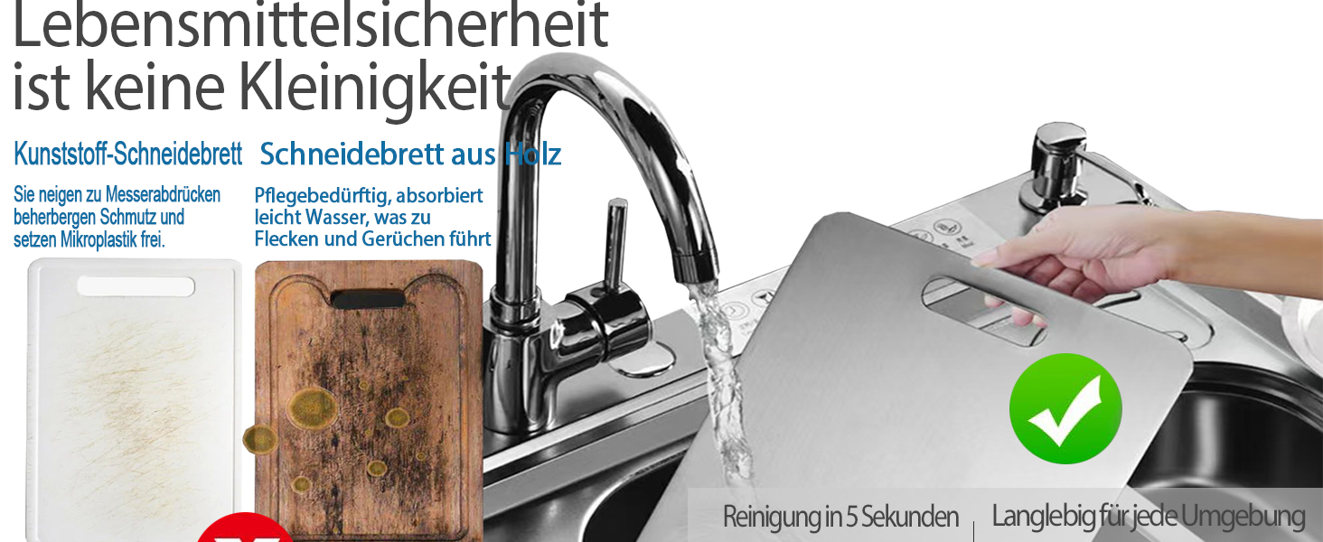 Ніжкова дошка Titan 2025: 100% титан, кухонна, двостороння, з антипригарним покриттям (34 x 23 см)