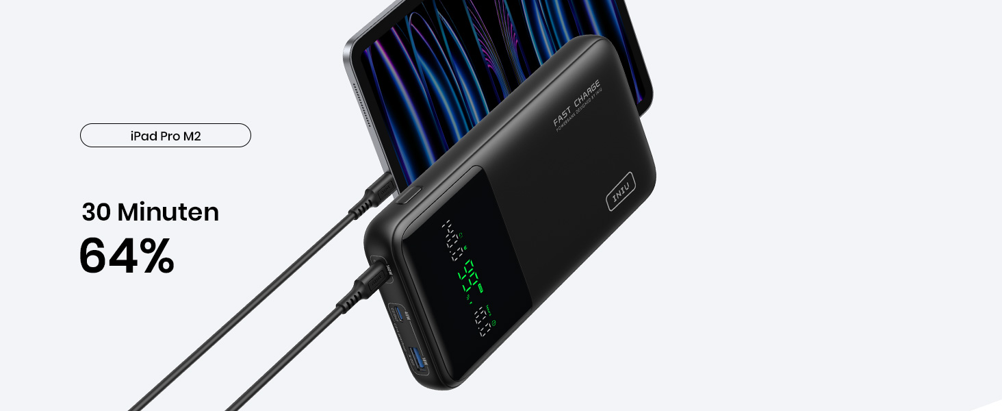 Power Bank INIU 27000mAh 140W з USB-C: заряд для телефону, ноутбука, MacBook, iPad, iPhone, Samsung