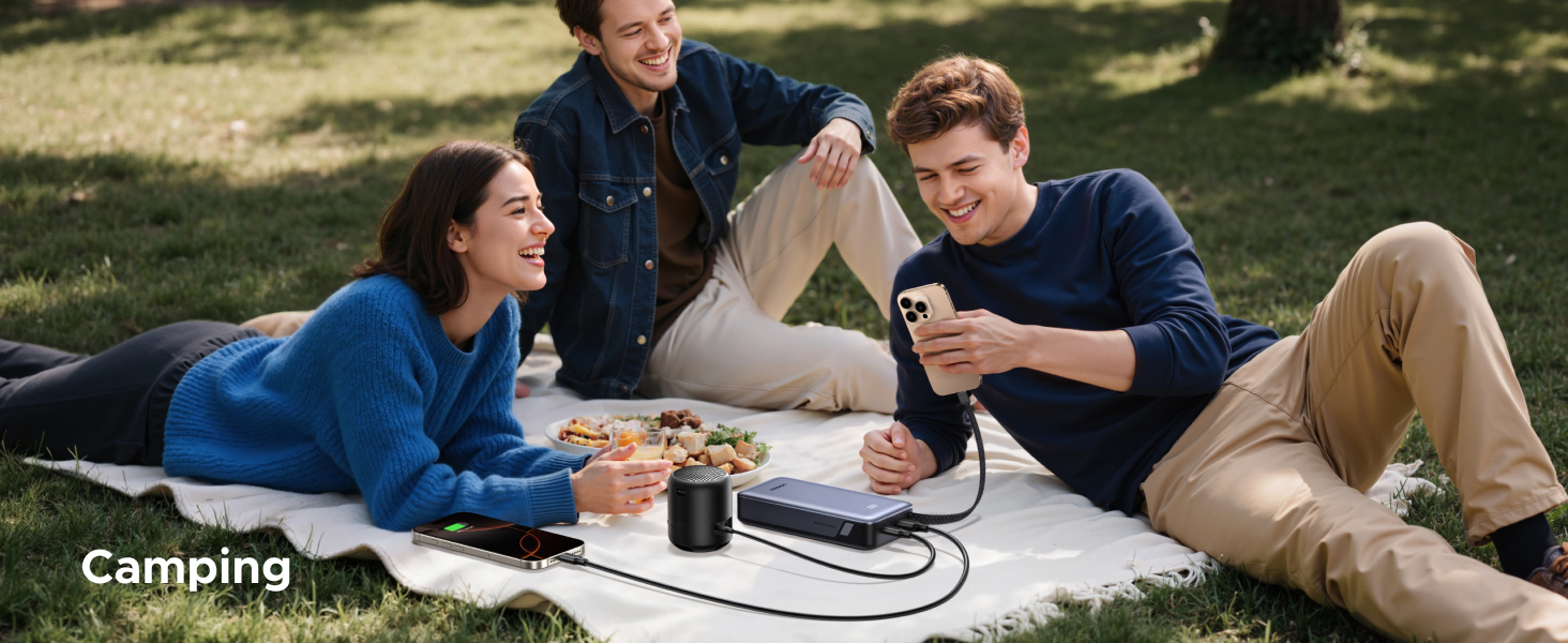 Power Bank UGREEN 20000mAh 45W з USB-C кабелем та швидкою зарядкою PD, сумісний з iPhone, iPad, Samsung Galaxy, ноутбуками