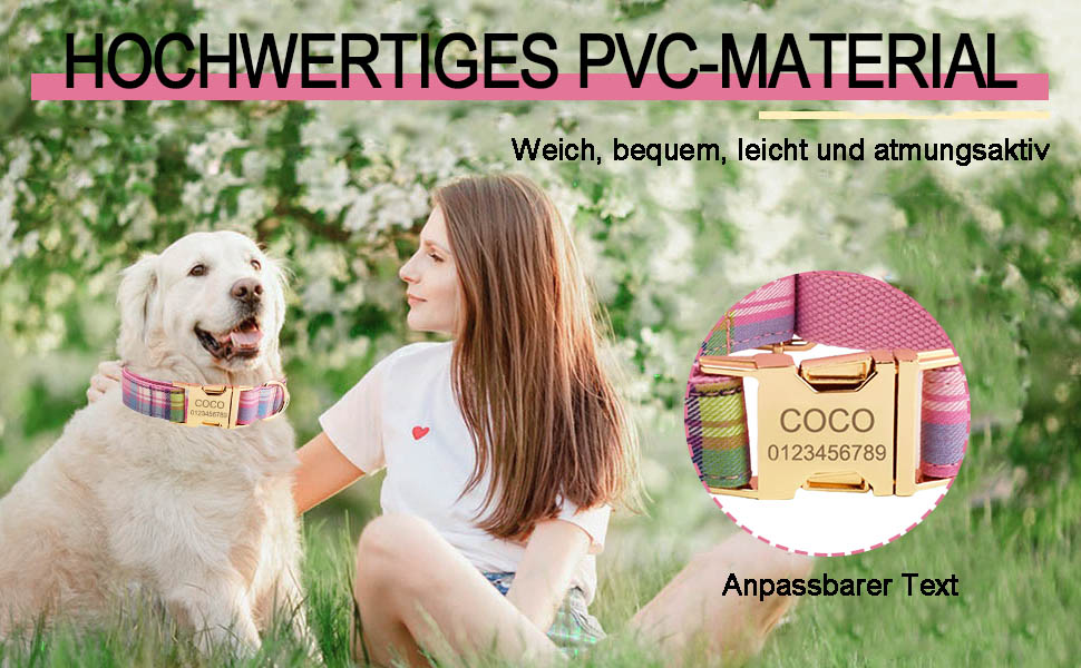 Нашийник для собак з металевою застібкою, двосторонній, з іменем та номером телефону, регульований розмір, M та L (Тартан)