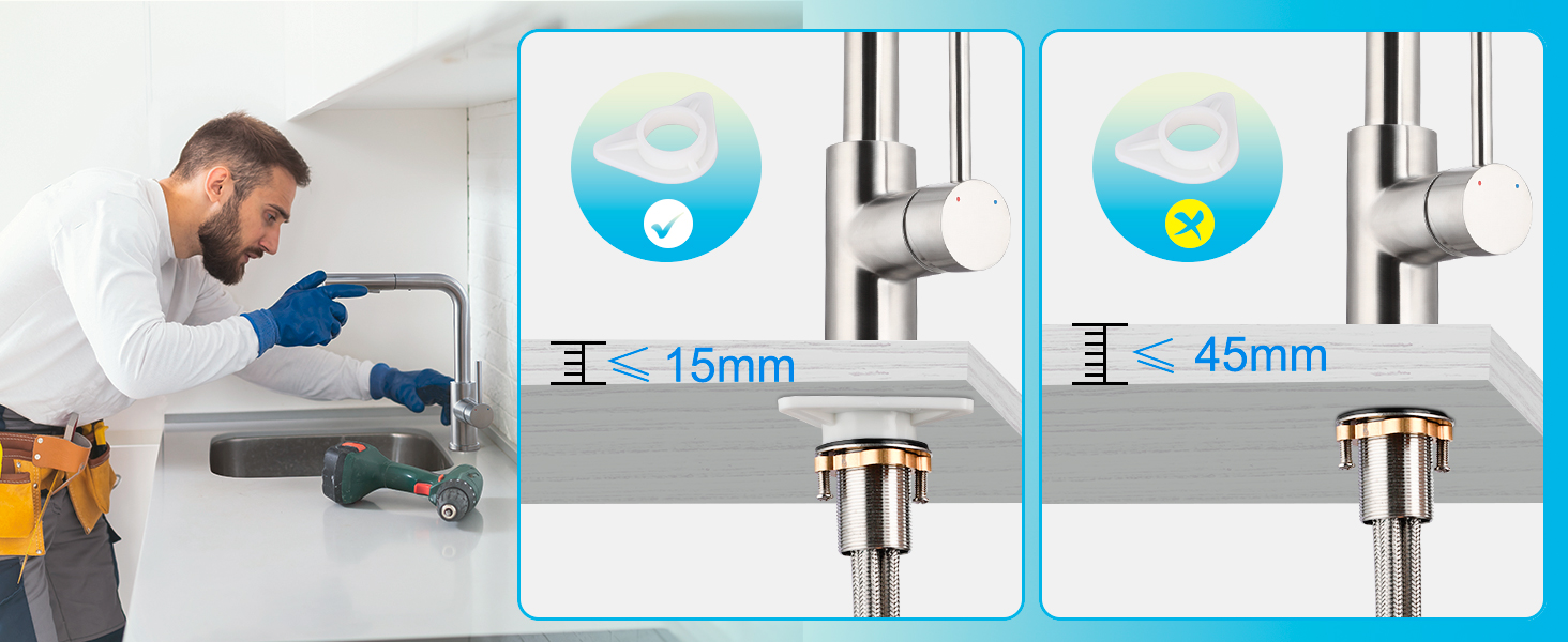 Кухонний змішувач висувний BONADE з душем, 360° поворот, змішувач для кухні з 2 струменями, з нержавіючої сталі, однорідний