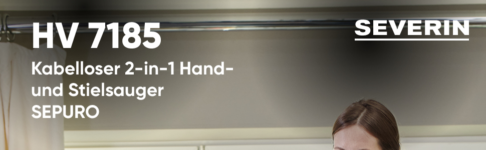 SEVERIN SEPURO акумуляторний ручний та стійковий пилосос з інноваційною технологією пилозбірників та акумулятором Einhell Power, бездротовий пилосос з мішком для алергіків, акумуляторний пилосос, мішковий варіант HV 7185
