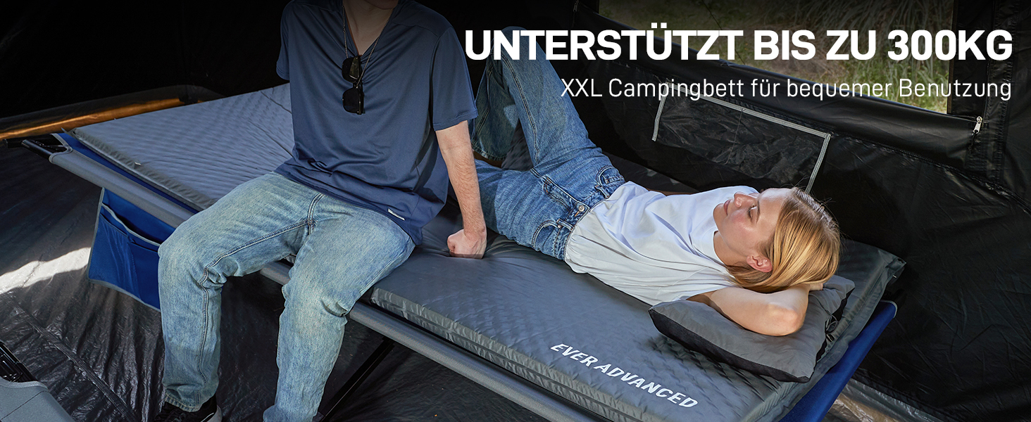 EVER ADVANCED Folding Bed - XXL Large & Wide