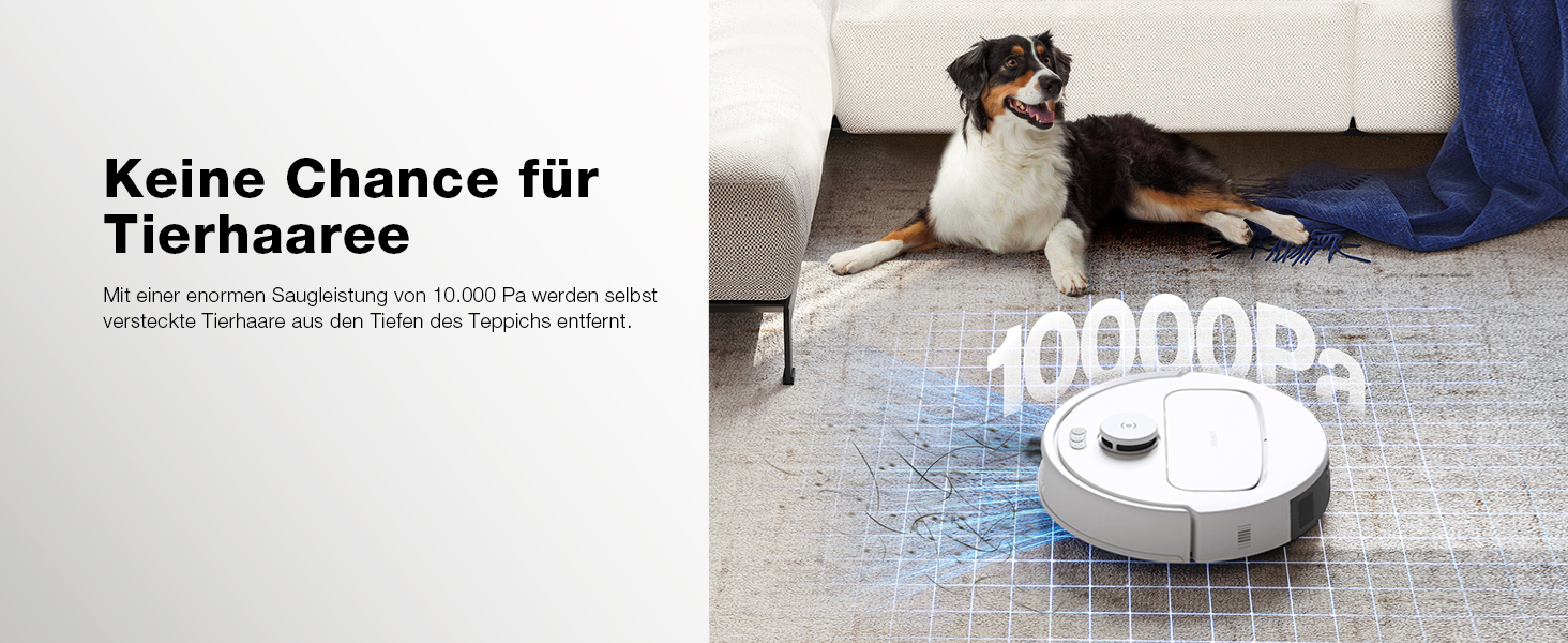 ECOVACS DEEBOT N30 PRO Omni: Робот-пилосос з функцією миття підлоги, 10000 Па, технологія ZeroTangle 2.0, TruEdge, 60°C миття, сушка гарячим повітрям, білий