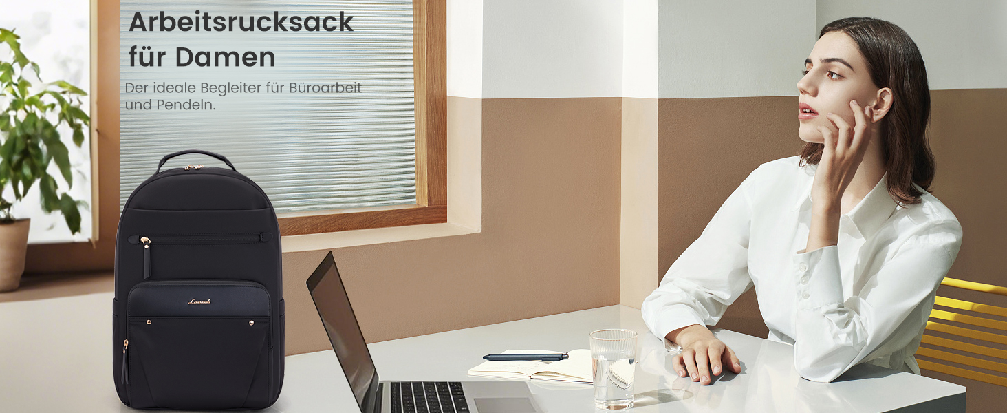 Рюкзак для ноутбука LOVEVOOK, 15.6 дюймів, чорний: водонепроникний, для роботи, навчання, подорожей