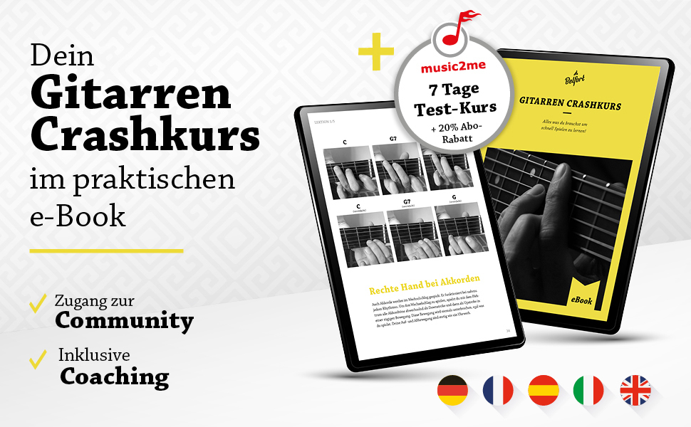 Гітарний ремінь Belfort® для електрогітари, акустичної гітари, бас-гітари та укулеле - для дорослих та дітей. З мікрофібри + E-BOOK