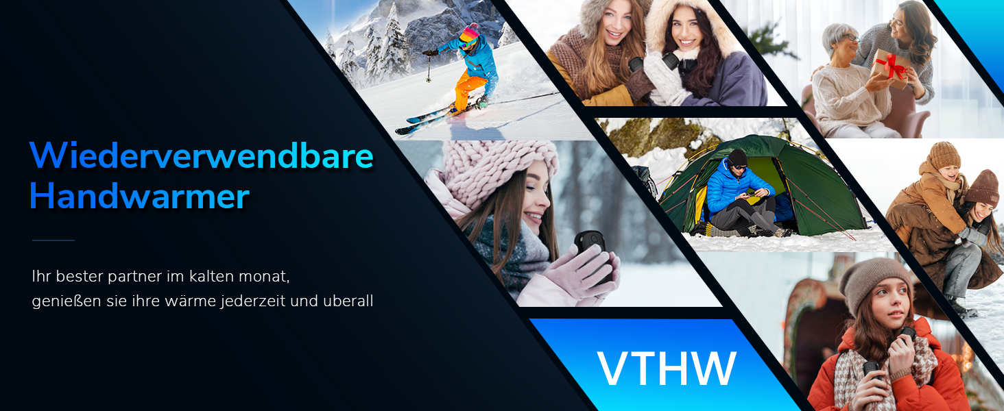 Електричний нагрівач для рук, перезаряджуваний, 2 шт. (Blue)