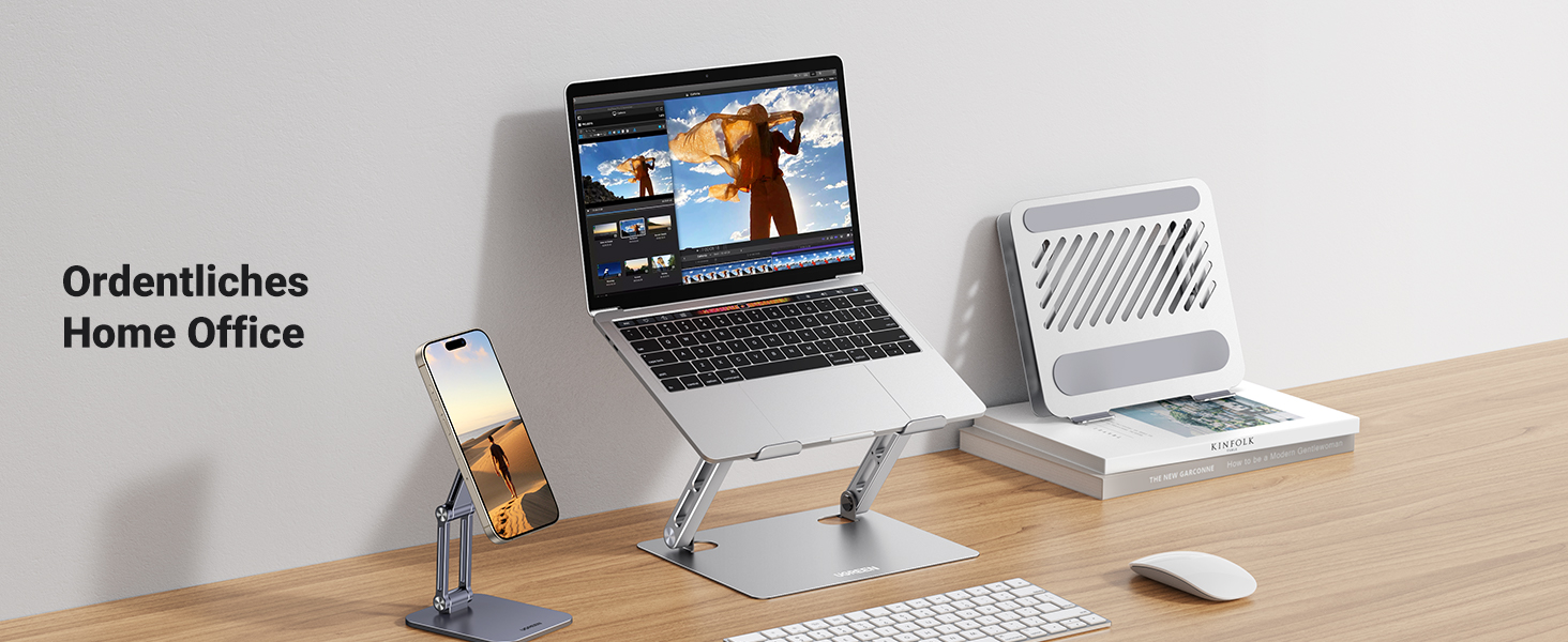 UGREEN Adjustable Laptop Stand - Foldable Ergonomic Laptop Stand for MacBook, Dell & All Laptops (10-17.3 inch)