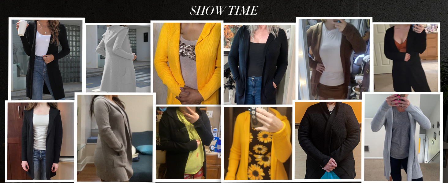 Жіночий трикотажний кардиган JUOIANTANG з довгими рукавами, кишенями та капюшоном, сірий, S-XXL