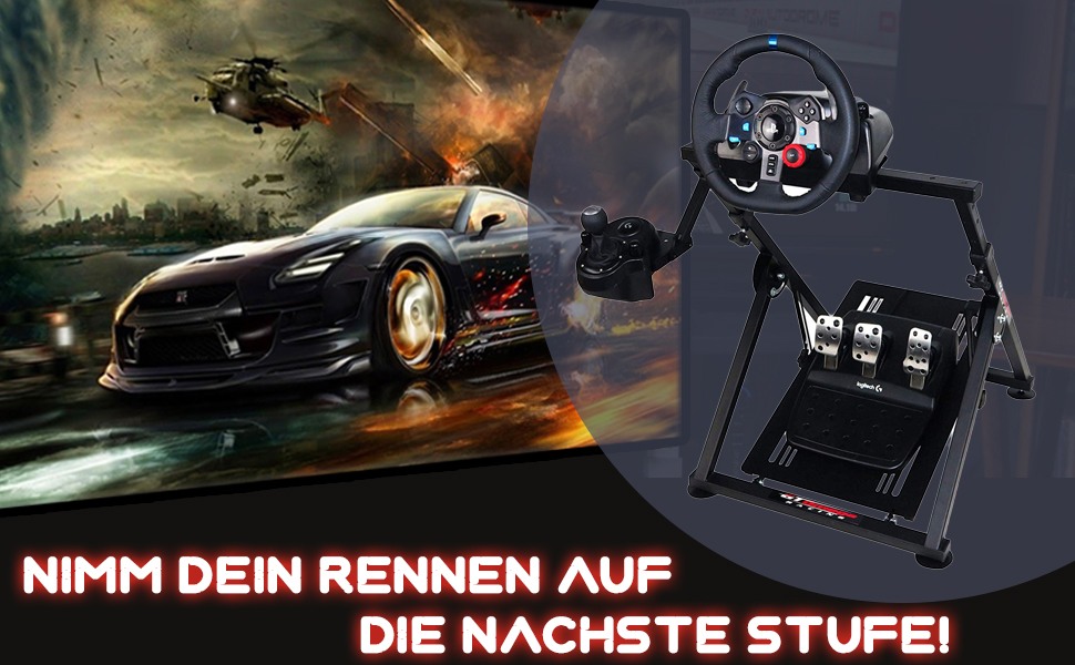 Стійка для керма GT Omega Apex: сумісна з Logitech, Thrustmaster, Fanatec (Sim Racing)