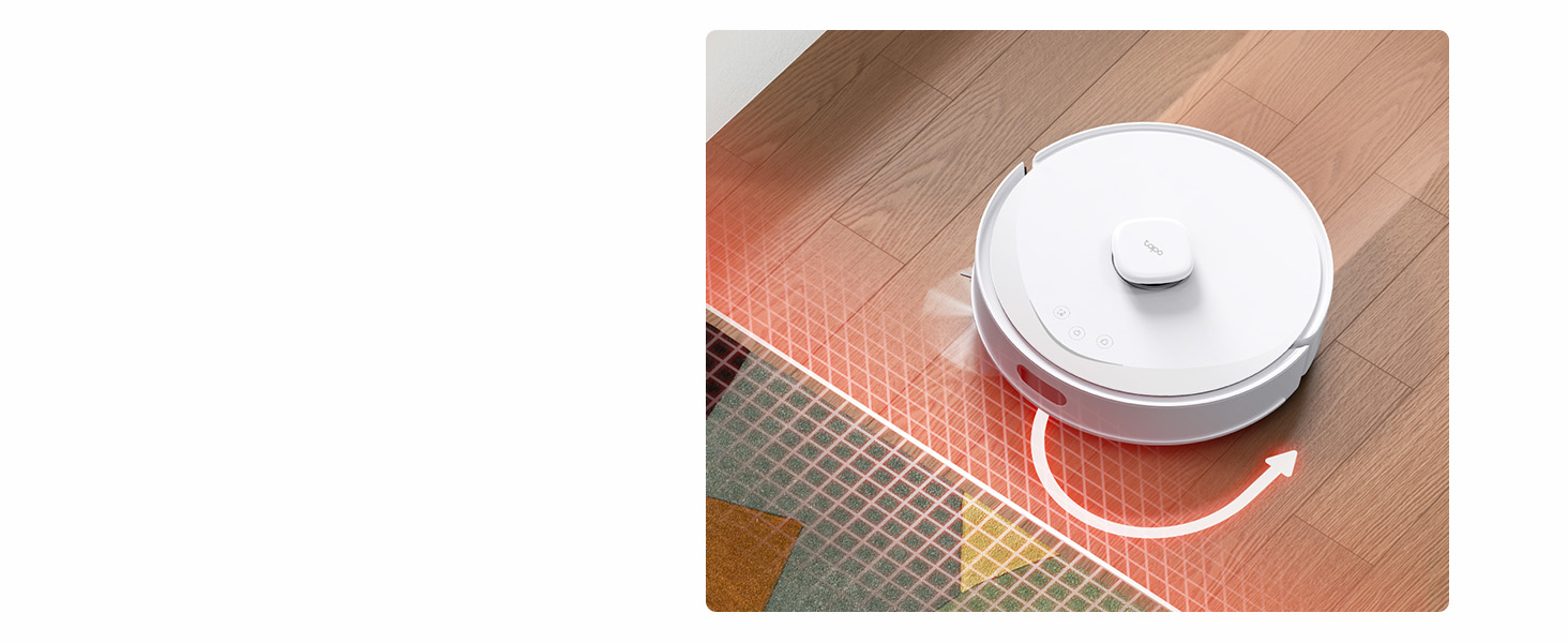 Робот-пилосос Tapo RV30 Max Plus з функцією миття та автоматичною станцією самостійного очищення, 5300Pa, LiDAR+IMU, голосове керування Alexa & Google Assistant, білий