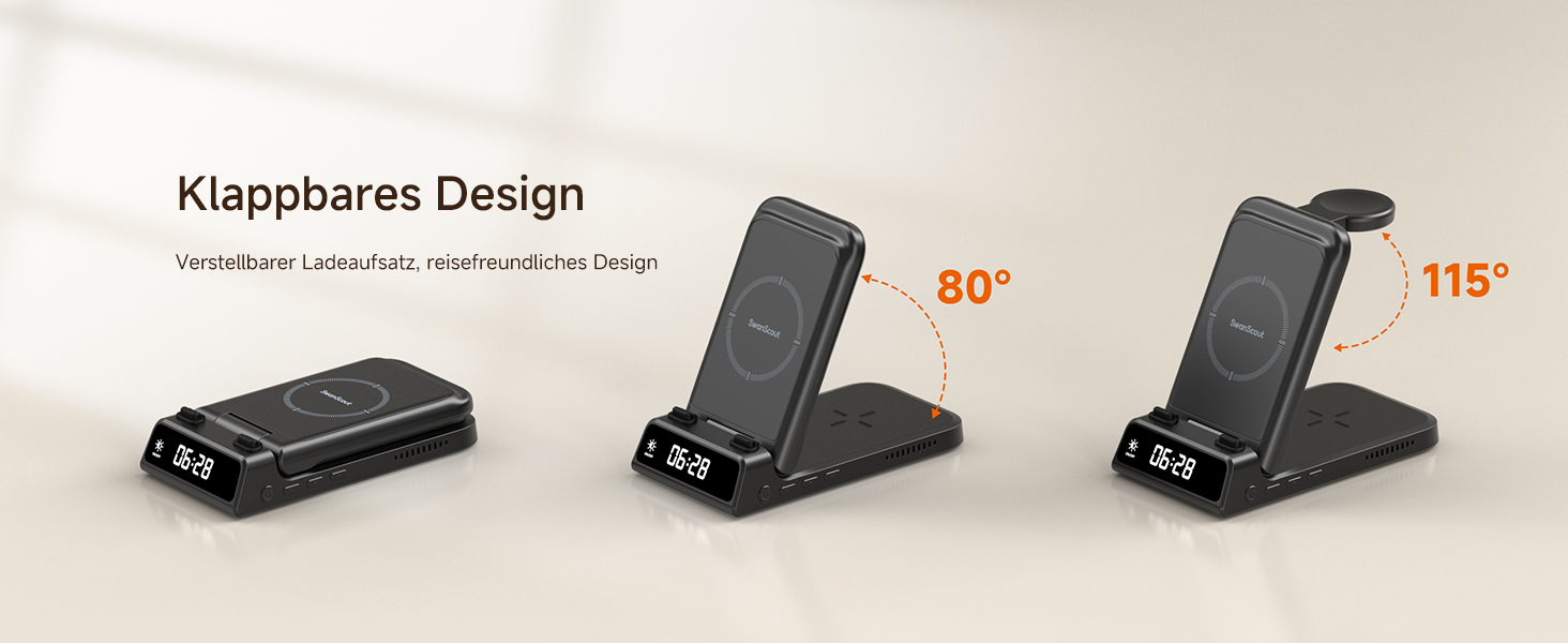 Зарядна станція SwanScout 703F 3-в-1 для Samsung Galaxy Z Flip 7/Watch 8/Buds (без адаптера)