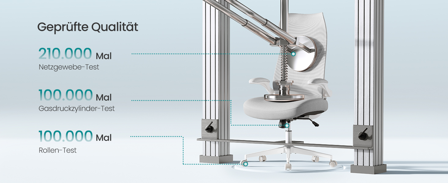 Офісний стіл SONGMICS, ергономічне крісло з регульованою спинкою, підлокітниками та підголівником, до 150 кг, сірий (OBN088B01)