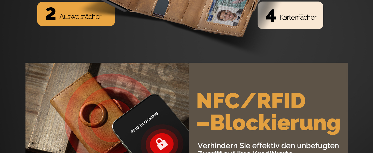 Чоловічий тонкий гаманець Portmonee з захистом RFID, Smart гаманець для карток та грошей, компактний Air Tag гаманець для 12 карт та 2 посвідчення, гаманець з висувним механізмом та відділенням для монет, A002 - Чорний карбон