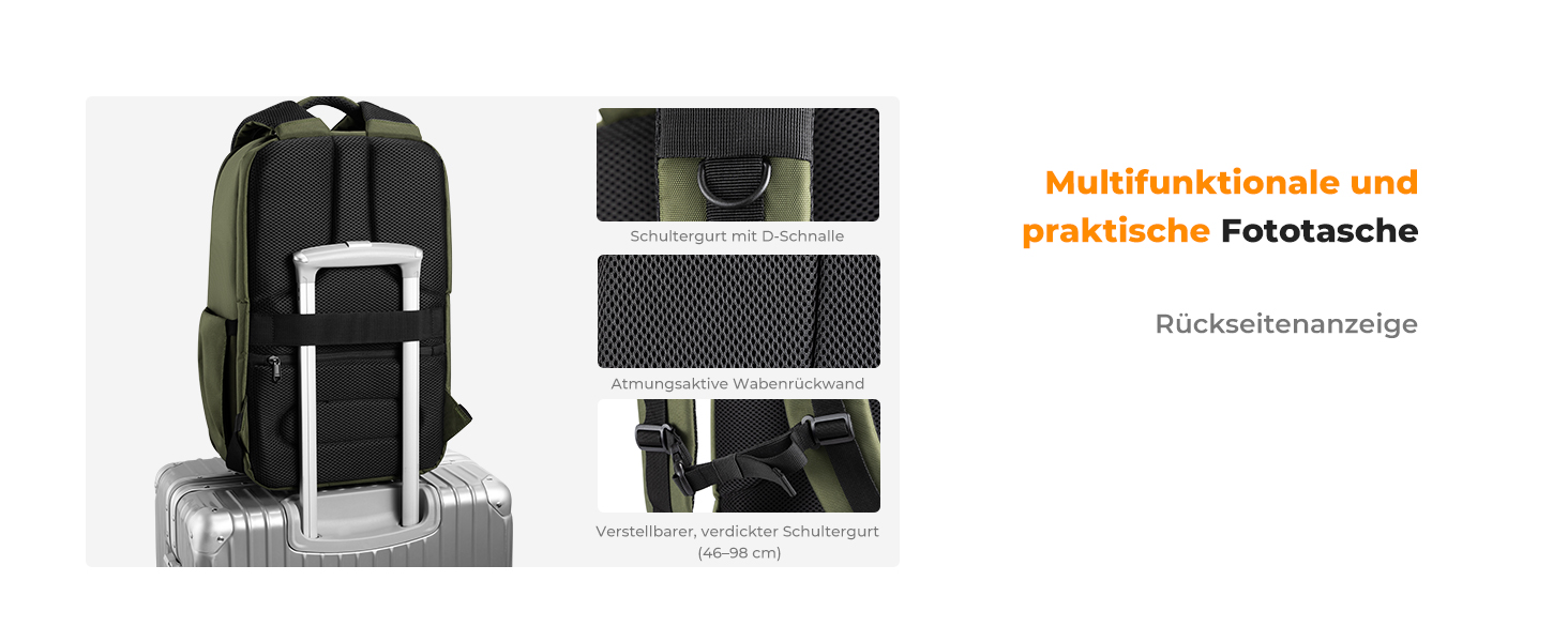 Рюкзак для камери K&F Concept з жорсткою оболонкою, відділенням для ноутбука 15.6