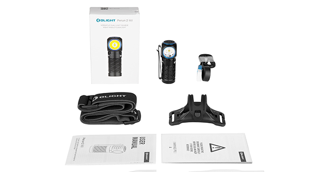 Ліхтар налобний OLIGHT Perun 2 Mini LED 1100 лм, USB, водонепроникний, з червоним світлом, 5 режимів, для кемпінгу та екстрених ситуацій, чорний
