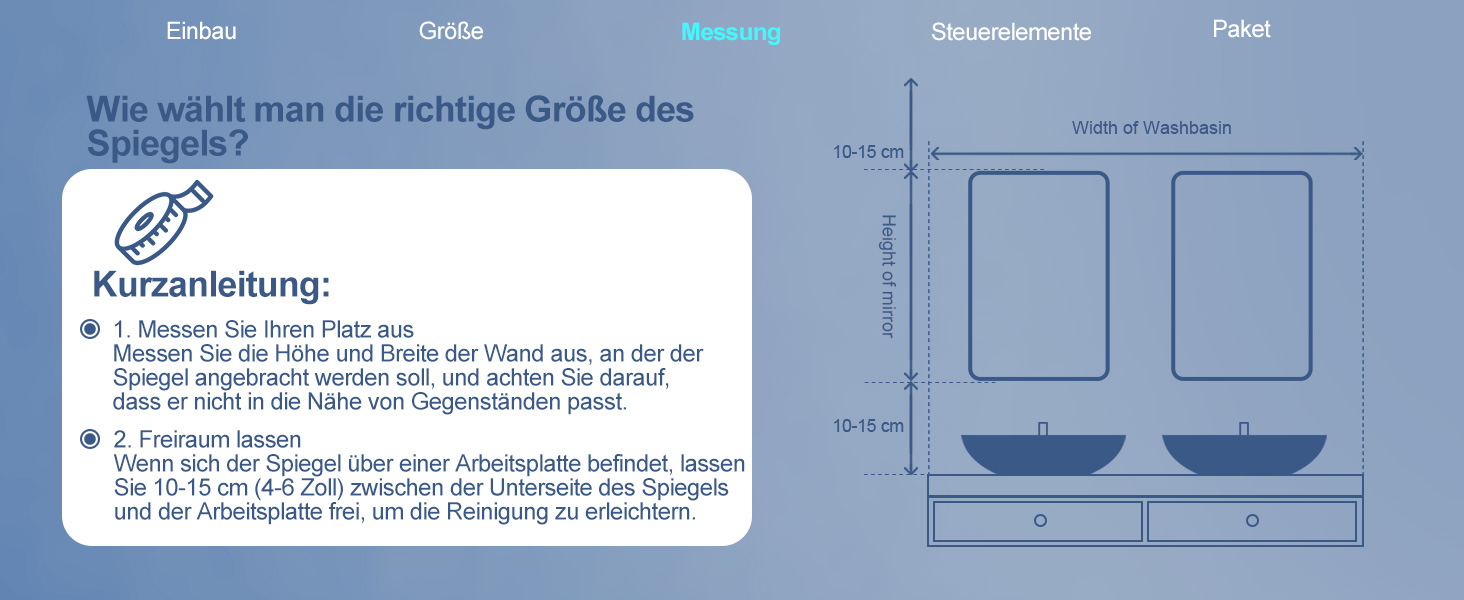 Дзеркало для ванної кімнати зі підсвічуванням STARLEAD 100x70 см, Bluetooth, антизапар, регулювання яскравості, 3 кольори світла, функція пам'яті, IP44, LED, горизонтальне/вертикальне, HD скло, Madrid Silver (Bluetooth)