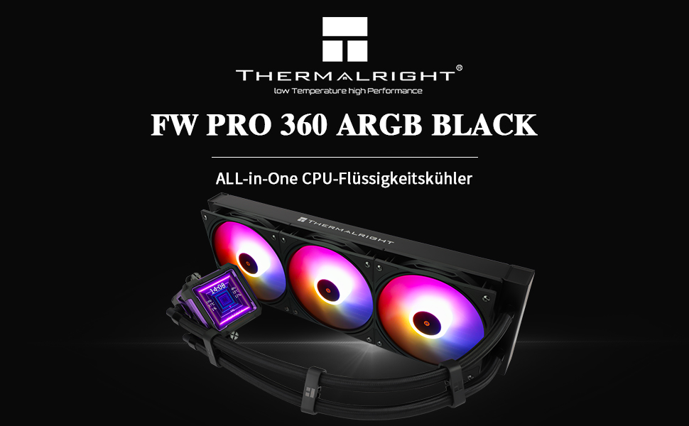 TR FW PRO 360 ARGB: Смарт-система водяного охолодження CPU з IPS LCD екраном 320x320 для AM5/Intel 1700/1851