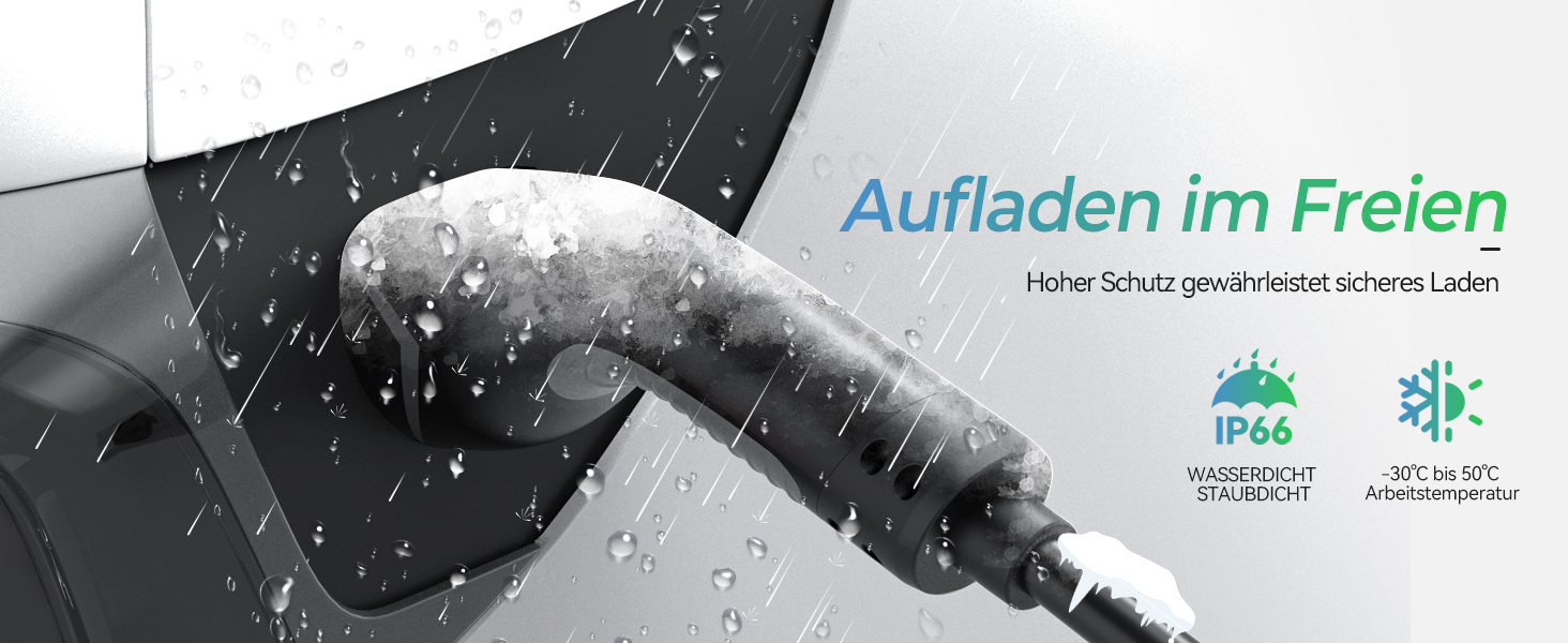 Кабель для зарядки електромобіля Type 2 Schuko, 3.68kW, 6.1м, 6-16A (чорний)