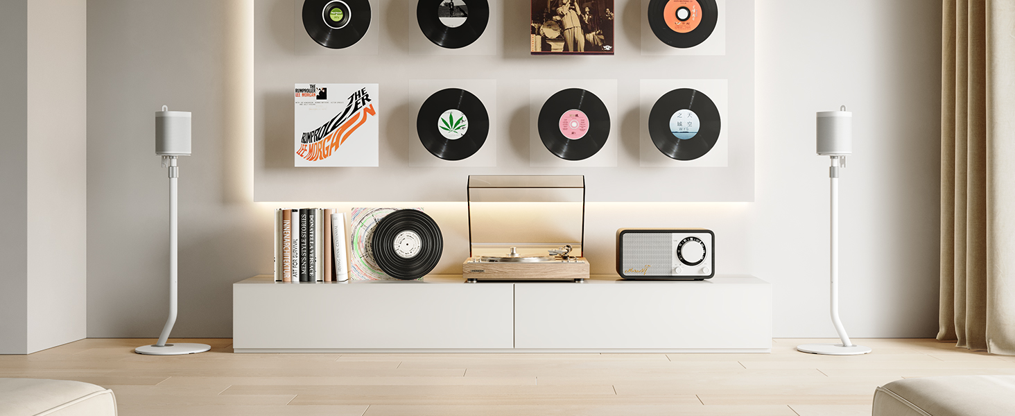 Підставка для колонок FITUEYES Design, металева, регульована по висоті, 2 шт, білий колір