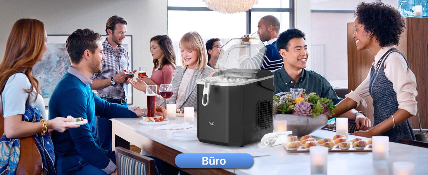 Машина для приготування льоду Ice Maker 1.3л, 9 кубиків за 6 хвилин, самоочищення, тиха, для кухні, офісу, бару, вечірки