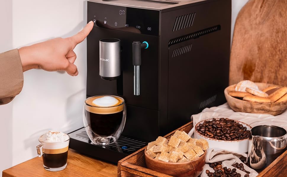 Кавомашина автоматична Cecotec Cremmaet Compact Elite 19 Bar з млинком для зерен та термоблоком
