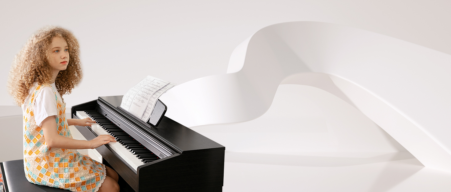 Donner Digitalpiano DDP-100: 88 клавіш, зважена клавіатура, для початківців, комплект з підставкою та адаптером, білий