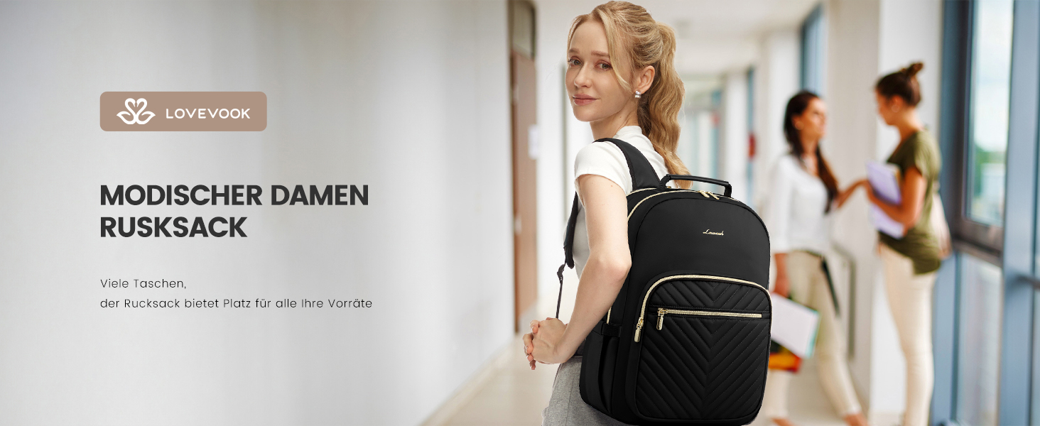 LOVEVOOK Рюкзак для жінок, великий, 15.6
