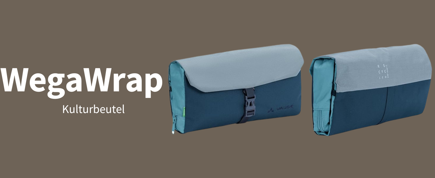 Kulturbeutel VAUDE WegaWrap: Косметичка з дзеркалом, тримачем для зубної щітки та гачком для підвішування, водонепроникна, чорна