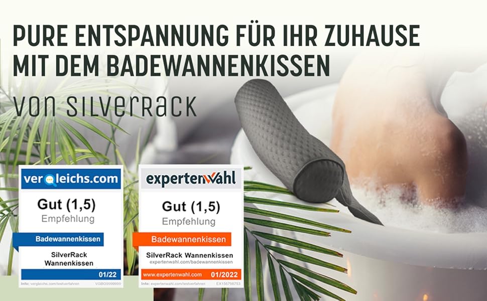 Подушка для ванни SilverRack середньої м'якості, біла 4D, з присосками, ергономічна, для шиї, аксесуар для ванни (сірий, тонка)