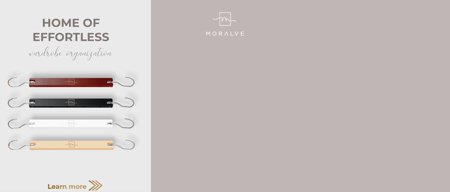 Дерев'яні вішалки для одягу Moralve, 2 шт., для шафи - вішалки для джемперів, хусток, джинсів, економія місця, махагон