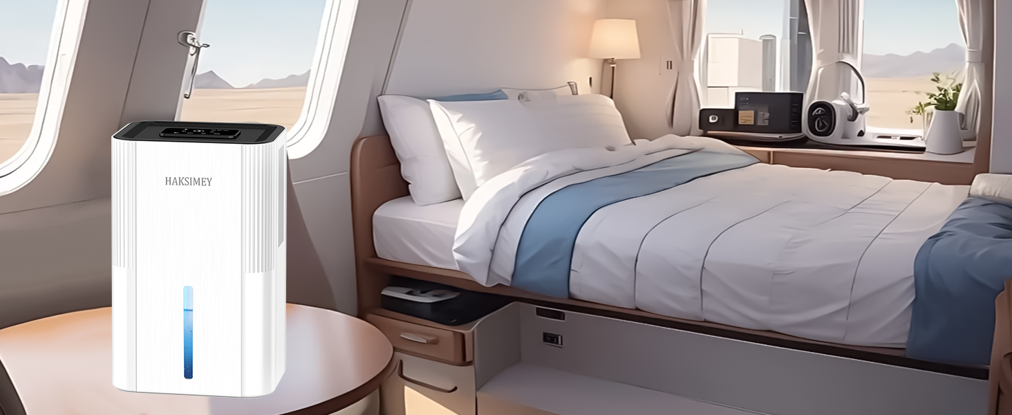 Електричний осушувач повітря 2800 мл | Тихий осушувач для дому з авто-розморожуванням та таймером | Осушувач для підвалу, ванної кімнати | 7-кольорове LED підсвічування з нічним режимом, 500 мл/на добу