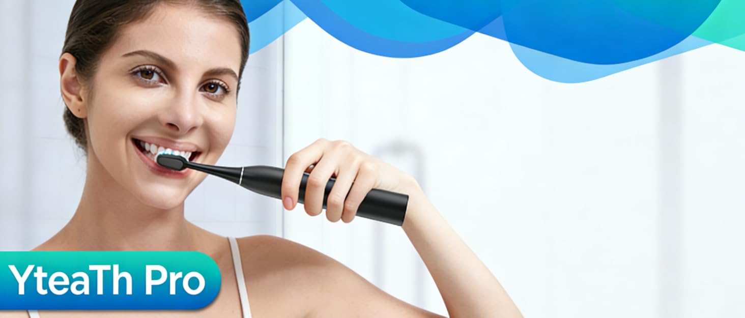 Електрична зубна щітка Sonic для дорослих та дітей, 5 режимів чищення, 8 насадок, рожева